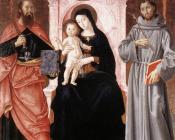 安东尼亚佐 罗马诺 : Madonna Enthroned with the Infant Christ and Saints